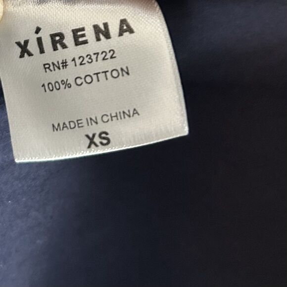 Xirena Freya Camisole Midi Tiered Dress Sz XS Cotton Midnight Blue Pockets Boho - Picture 8 of 16